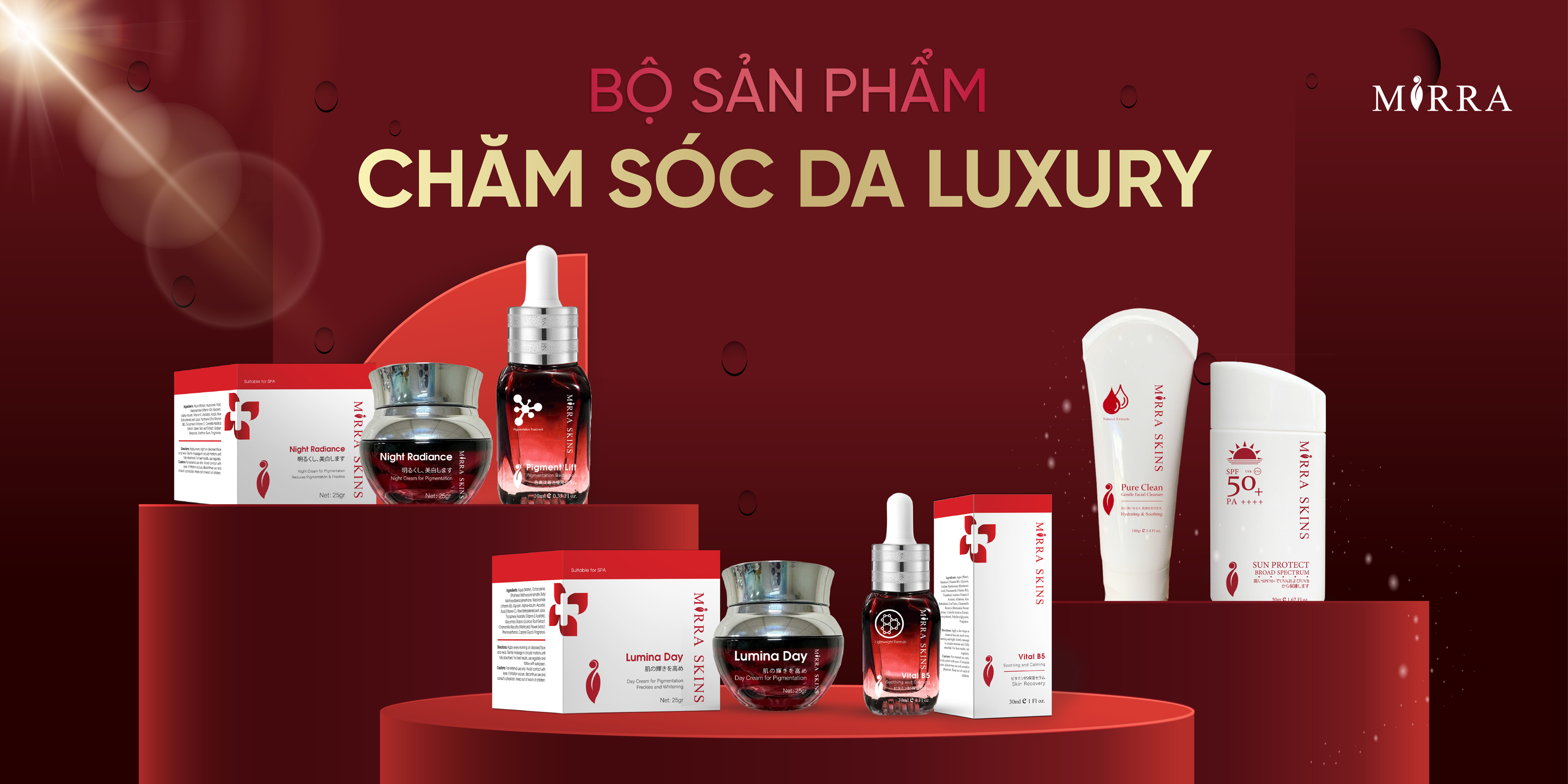 Bộ sản phẩm chăm sóc da chuẩn Spa